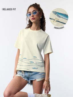 The Souled Store - TSS Originals: Ocean Women Relaxed T-Shirts