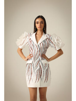 Label Iris - Ivory Sequin Flower Dress