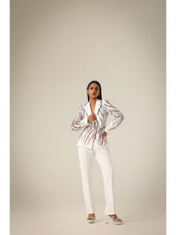 Label Iris - Ivory Sequin Blazer with Pant (Set of 2)