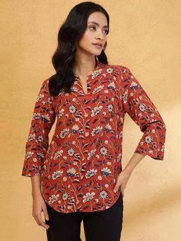 Fabindia - Red Floral Top