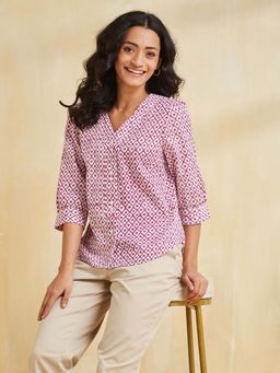 Fabindia - Pink Printed Top