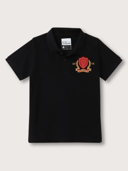 Blue Giraffe - Boys Solid Polo Collar T-Shirt