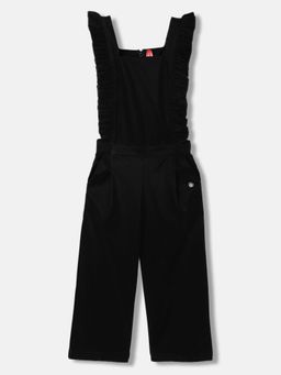 Blue Giraffe - Girls Solid Sleeveless Square Neck Jumpsuit