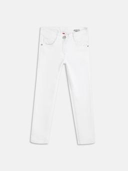 Blue Giraffe - Girls White Clean Look Regular Fit Jeans