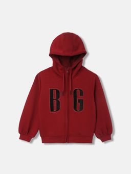 Blue Giraffe - Girls Typography Full Sleeves Hoodie