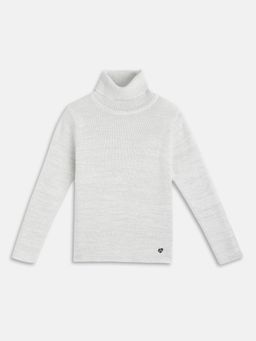 Blue Giraffe - Girls Solid Turtle Neck Pullover Sweater