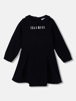 ELLE - Girls Full Sleeves Peter Pan Collar Dress