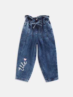 ELLE - Girls Blue Clean Look Slouchy Fit Jeans