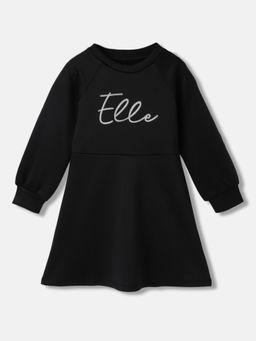 ELLE - Girls Full Sleeves Round Neck Dress