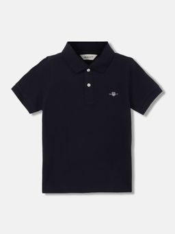 GANT - Boys Solid Polo Collar Short Sleeves T-Shirt