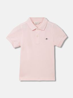 GANT - Boys Solid Polo Collar Short Sleeves T-Shirt
