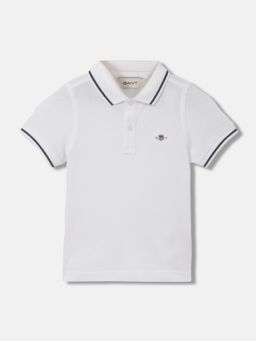 GANT - Boys Solid Polo Collar Short Sleeves T-Shirt