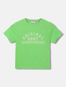 GANT - Boys Typography Round Neck Short Sleeves T-Shirt