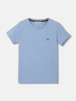 GANT - Boys Solid Round Neck Short Sleeves T-Shirt