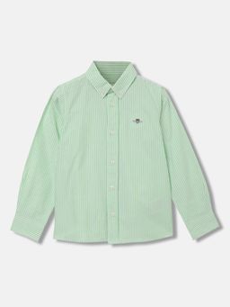 GANT - Boys Striped Button-Down Collar Long Sleeves Shirt