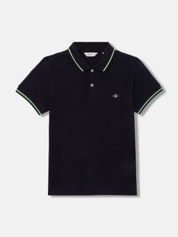 GANT - Boys Solid Polo Collar Short Sleeves T-Shirt