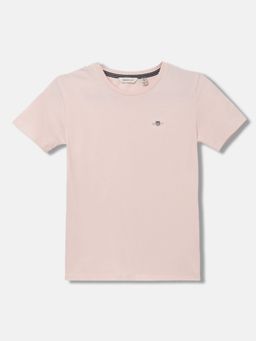 GANT - Boys Solid Round Neck Short Sleeves T-Shirt