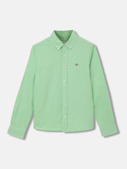 GANT - Boys Solid Button-Down Collar Long Sleeves Shirt
