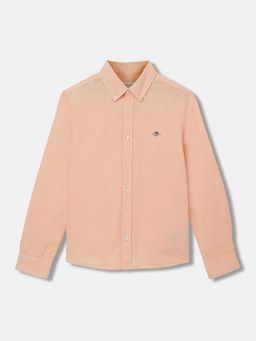 GANT - Boys Solid Button-Down Collar Long Sleeves Shirt