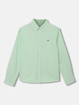 GANT - Boys Striped Button-Down Collar Long Sleeves Shirt