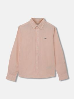 GANT - Boys Striped Button-Down Collar Long Sleeves Shirt
