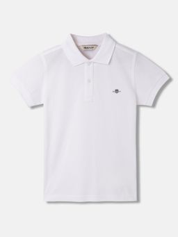 GANT - Boys Solid Short Sleeves Polo T-Shirt