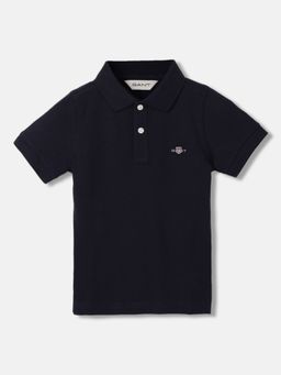 GANT - Boys Solid Short Sleeves Polo T-Shirt