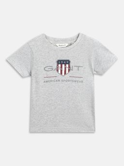 GANT - Boys Grey Round Neck T-Shirt