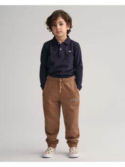 GANT - Brown Solid Relaxed Fit Joggers