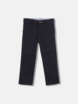 GANT - Boys Navy Blue Solid Regular Fit Trousers