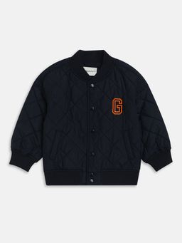 GANT - Boys Embroidered Stand Collar Full Sleeves Quilted Jacket