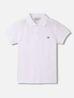 GANT - Boys Solid Short Sleeves Polo T-Shirt