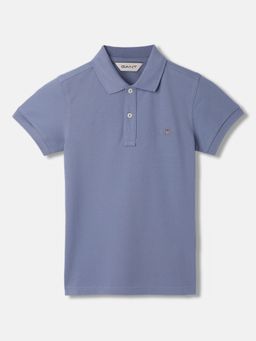 GANT - Boys Solid Short Sleeves Polo T-Shirt
