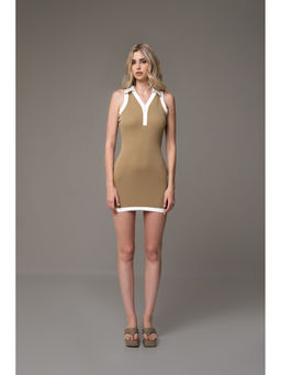 SOTBELLA - Beige Polo Mini Dress
