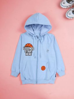 KiddoPanti - Blue Fleece Regular Hoodie