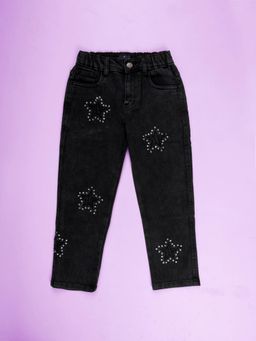 KiddoPanti - Black Denim Regular Jeans