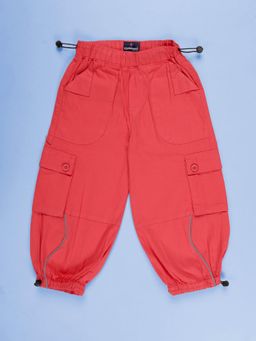 KiddoPanti - Coral Cotton Regular Cargo Pant