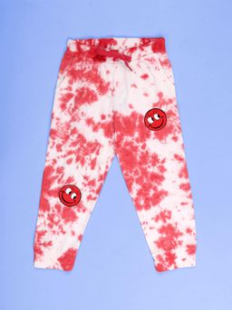 KiddoPanti - Red Cotton Regular Joggers