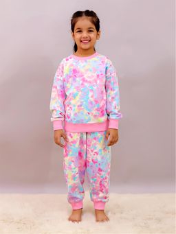 LITTLE GINNIE - Multi-Color Wool Regular Sweatshirt With Joggers