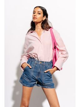FREAKINS - Elasticated Denim Shorts