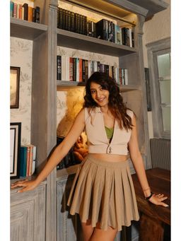 FREAKINS - Champagne Collar Crop Top