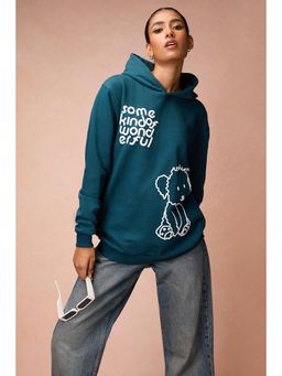 FREAKINS - Women's Teal Dog Loves Me Hoodie