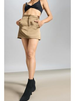 FREAKINS - Mud Brown Mini Skirt