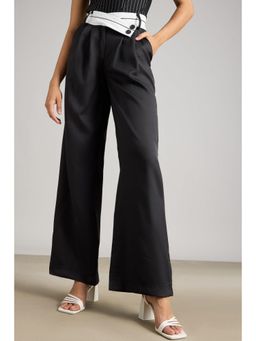 FREAKINS - Colour Block High Waist Korean Pants