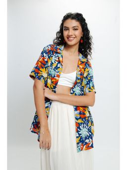 FREAKINS - Multi Printed Viscose Shirt