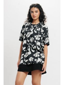 FREAKINS - Black Printed Shirt