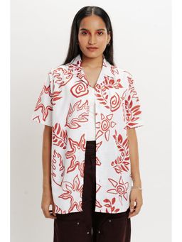 FREAKINS - White Printed Shirt