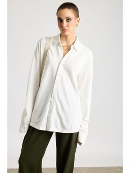 FREAKINS - Classic Solid Women's Shirt - Cloud Dancer