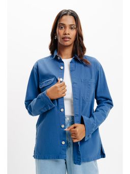 FREAKINS - Denim Ef. Sapphire Shacket