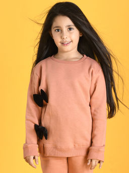 ANTHRILO - Sand Bow Fleece Sweatshirt - Sand